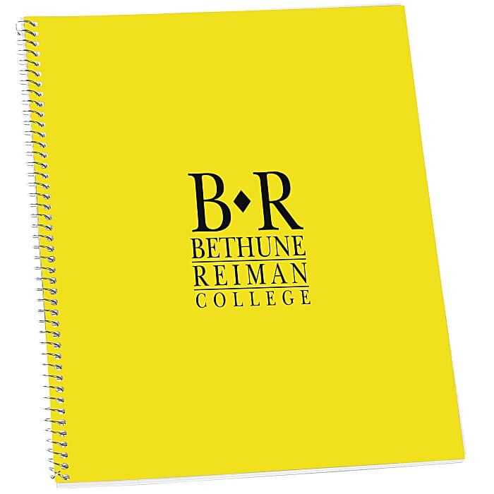 Poly Cover Notebook - 10 7/8 x 8 3/16 - Narrow Rule - Opaque