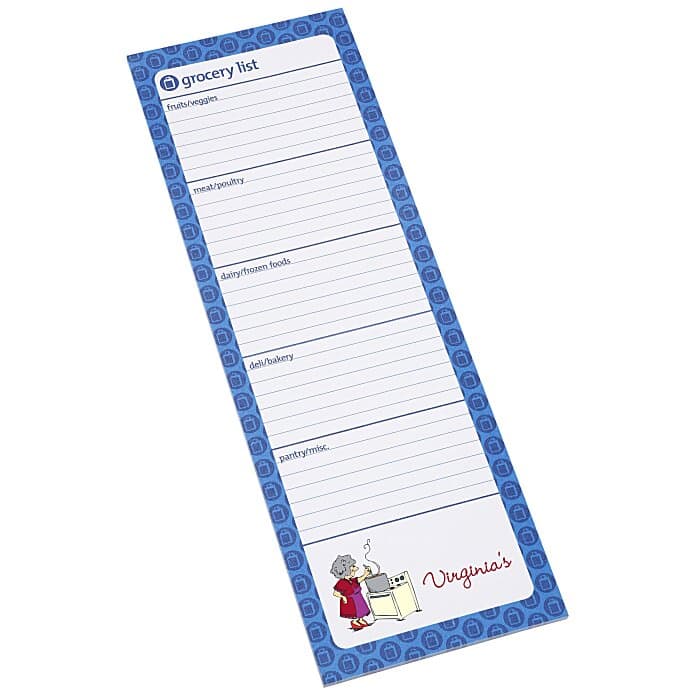 Souvenir Magnetic Manager Notepad - Grocery - 50 Sheet