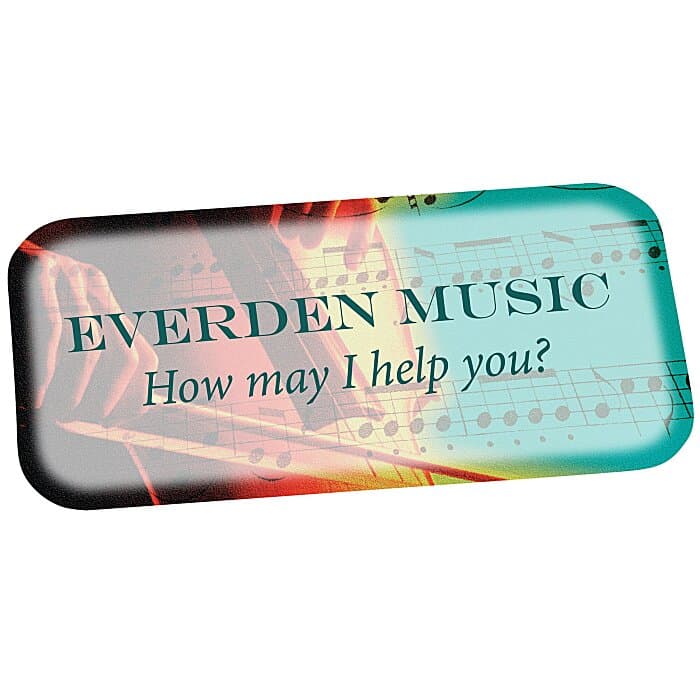 Full Color Name Badge - Rectangle - Magnet