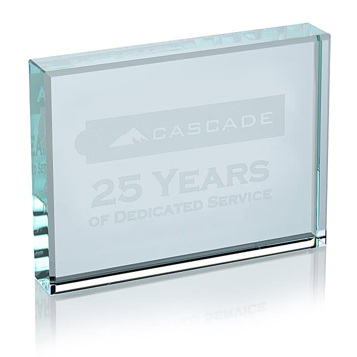 Jade Glass Paperweight - Horizontal