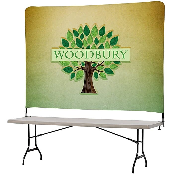 Tabletop Banner System with Tall Back Wall - 8 feet