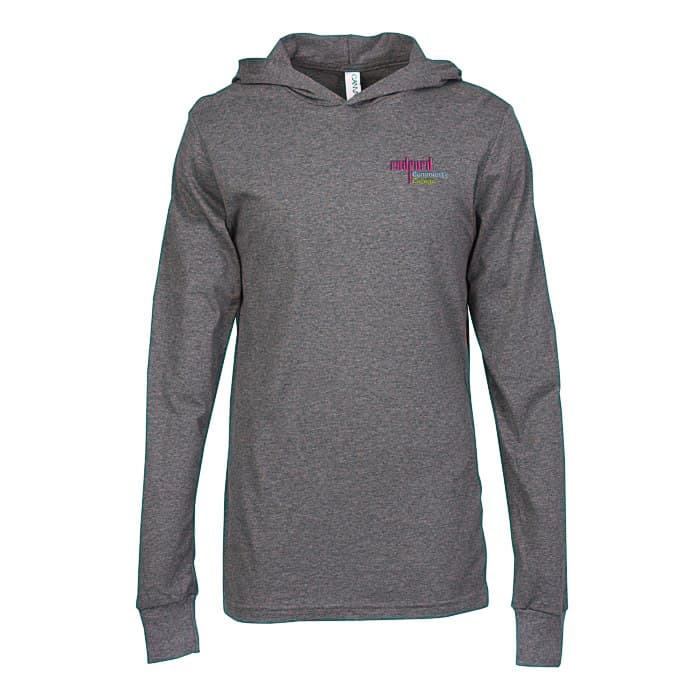 Bella+Canvas Unisex Long Sleeve Jersey Hoodie - Embroidered