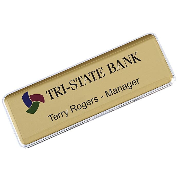 Click It Name Badge - 1 inch x 3 inches - Jeweler's Pinback