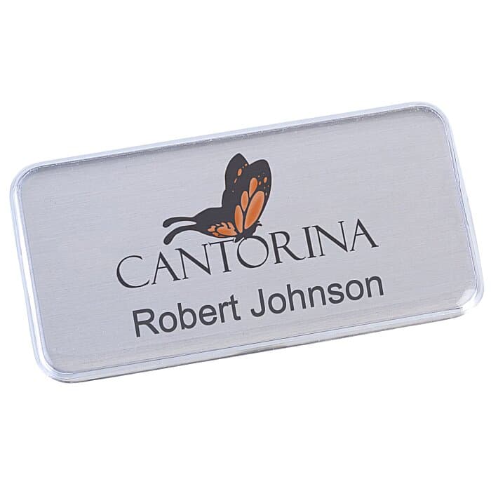 Click It Name Badge - 1 1/2 inches x 3 inches - Jeweler's Pinback