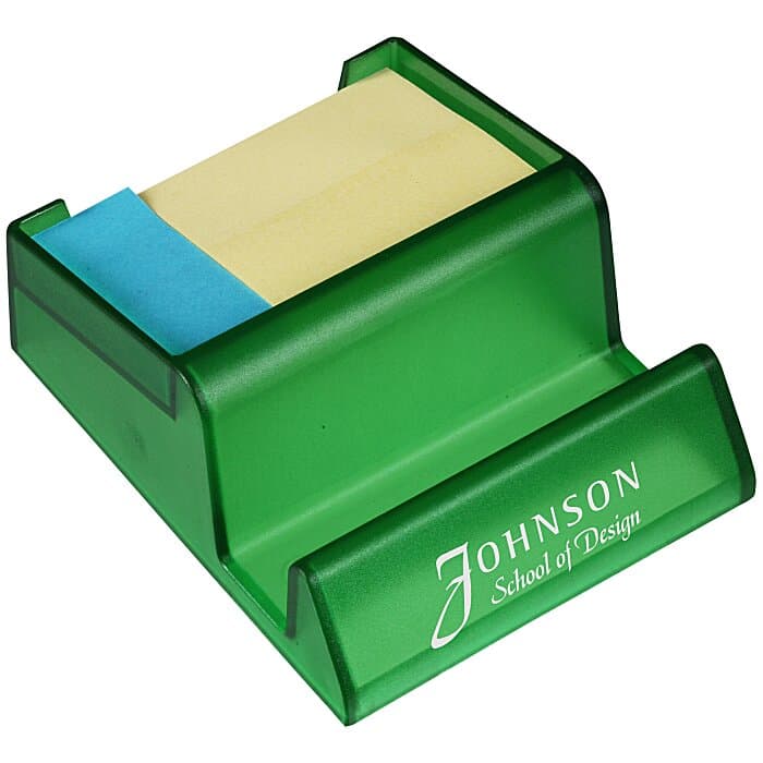 Media Stand with Adhesive Notes - Translucent