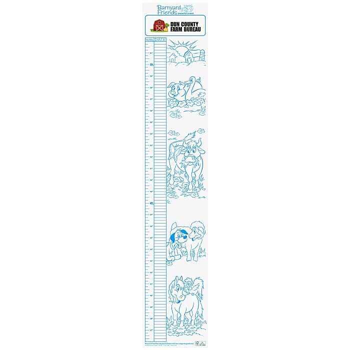 Barnyard Friends Growth Chart