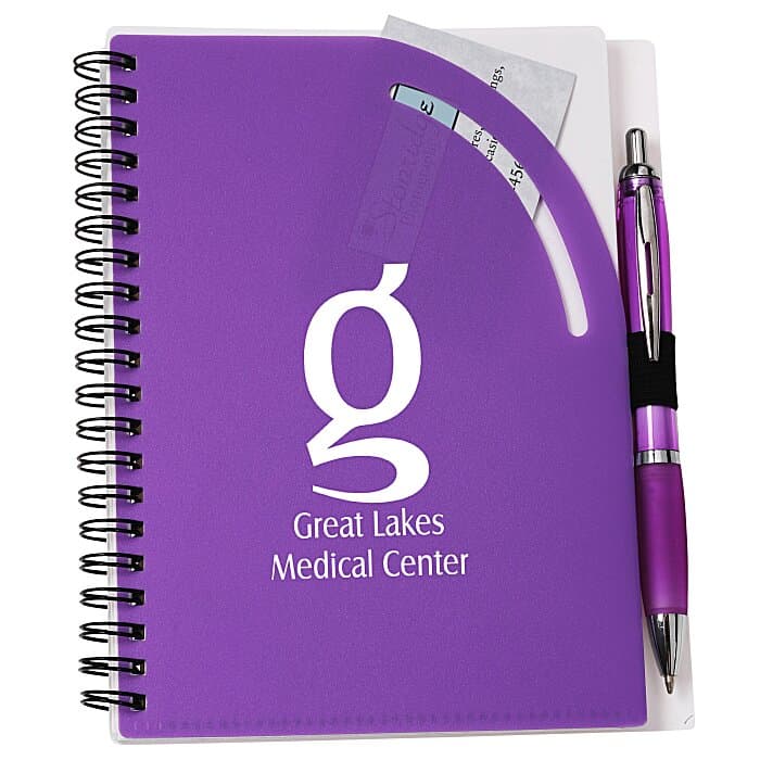 Curvy Top Notebook with Pen