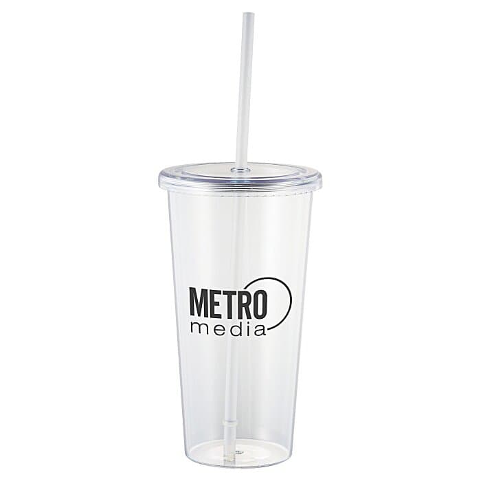 Sizzle Single Wall Tumbler with Straw - 24 oz