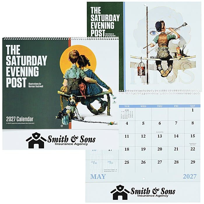 The Saturday Evening Post Norman Rockwell Calendar - Spiral
