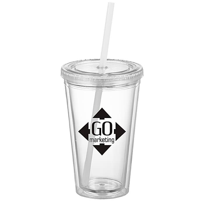 Victory Tumbler with Mood Straw - 16 oz