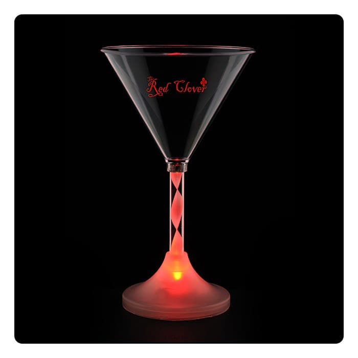 Martini Glass with Light-Up Spiral Stem - 6 oz.