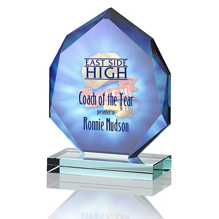 Eclipse Jade Glass Award - 5 inches - Full Color