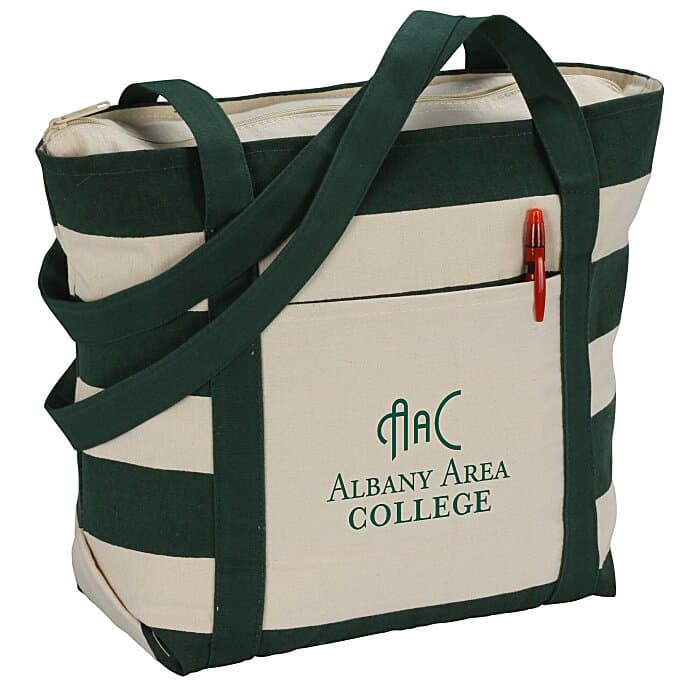 Striped Accent 10-oz Tote - 13 inches x 18 inches
