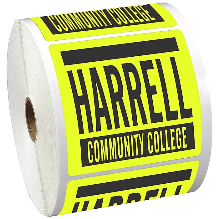 Sticker by the Roll - Square - 3-1/2 inches x 3-1/2 inches