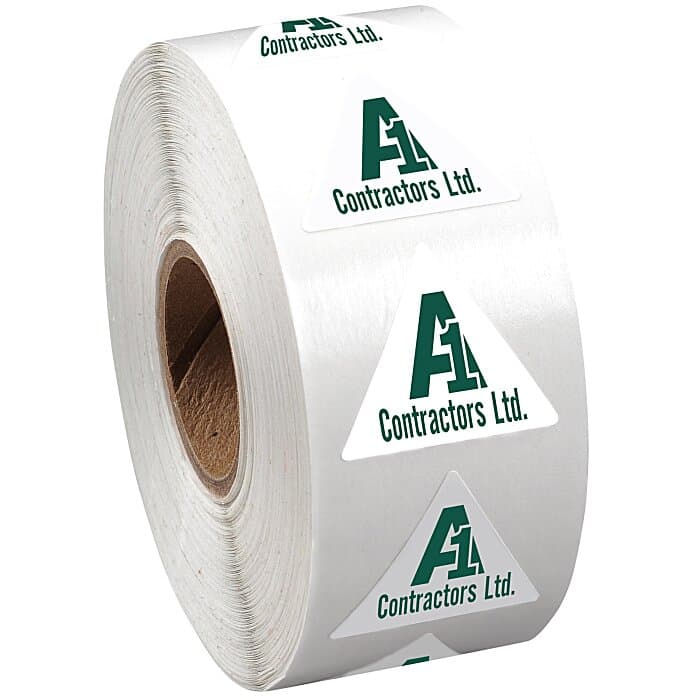 Sticker by the Roll - Triangle - 7/8 inches x 1 inch
