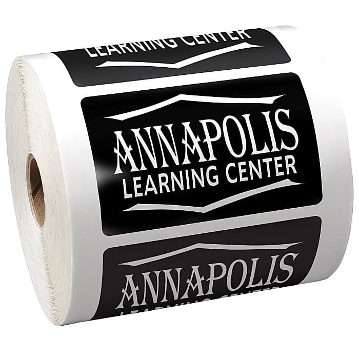 Lapel Sticker by the Roll - Rectangle - 3-1/2 inches x 2-3/16 inches