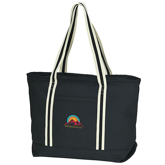 Large Cotton Canvas Admiral Tote - Embroidered