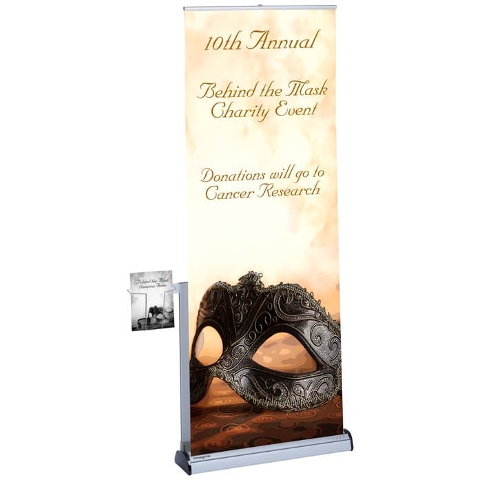 Imagine Quick Change Retractable Banner Display with Literature Pocket