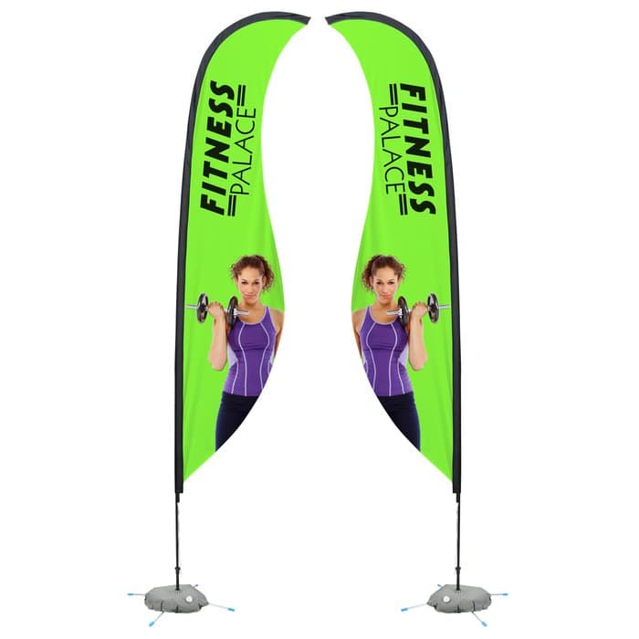 Indoor Sabre Sail Sign - 13' - Two Sided