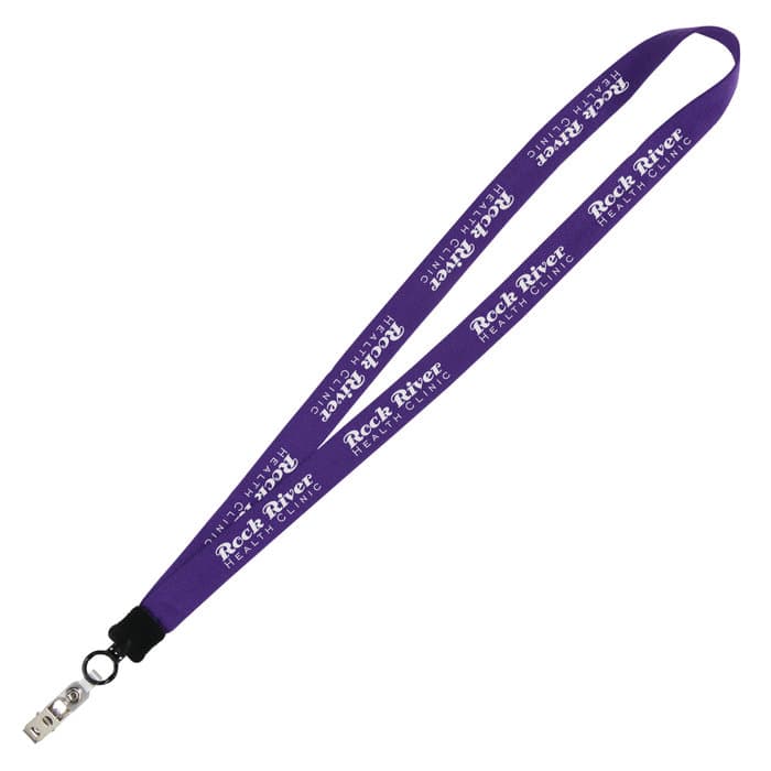 Big Lanyard - 7/8 inches - 32 inches - Snap with Metal Bulldog Clip