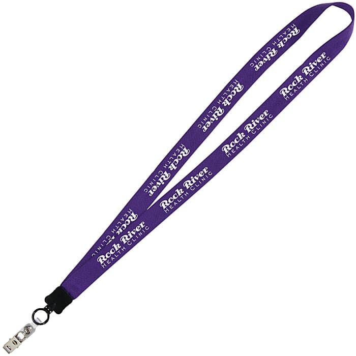 Big Lanyard - 7/8 inches - 36 inches - Snap with Metal Bulldog Clip