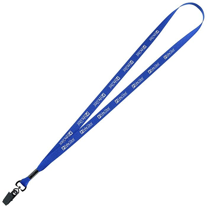 Economy Lanyard - 1/2 inch - Metal Bulldog Clip