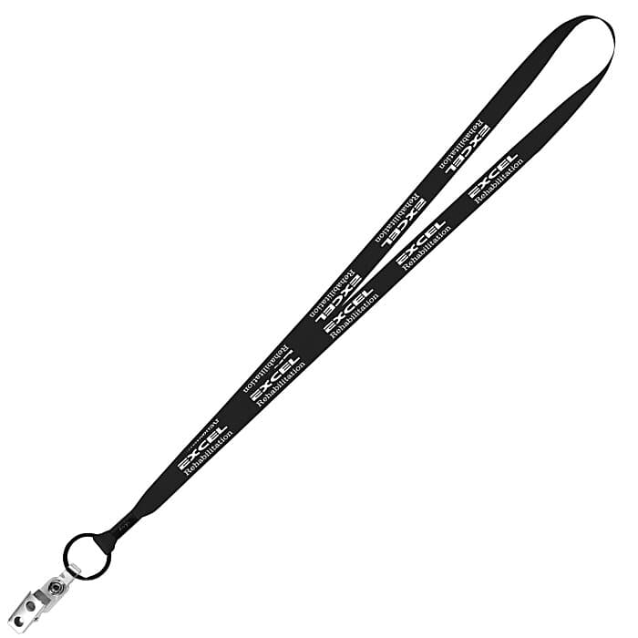 Economy Lanyard - 1/2 inch - Snap with Metal Bulldog Clip