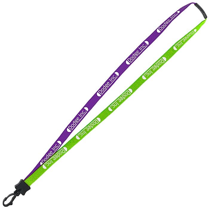 Two-Tone Cotton Lanyard - 5/8 inches - Plastic Swivel Snap Hook