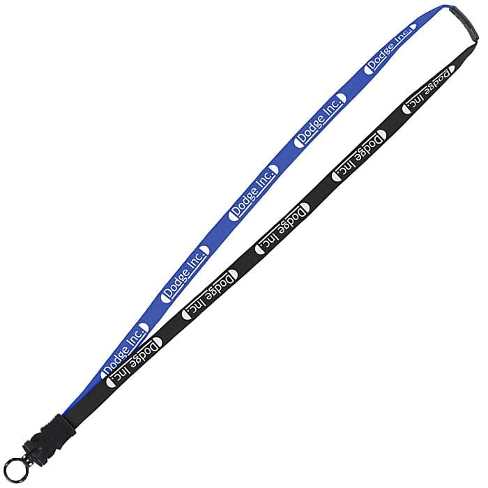 Two-Tone Cotton Lanyard - 5/8 inches - Snap Buckle Release