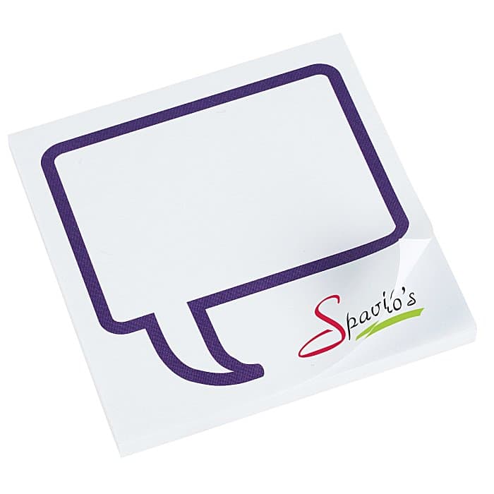 Souvenir Designer Sticky Note - 3 inches x 3 inches - Message Bubble - 50 Sheet