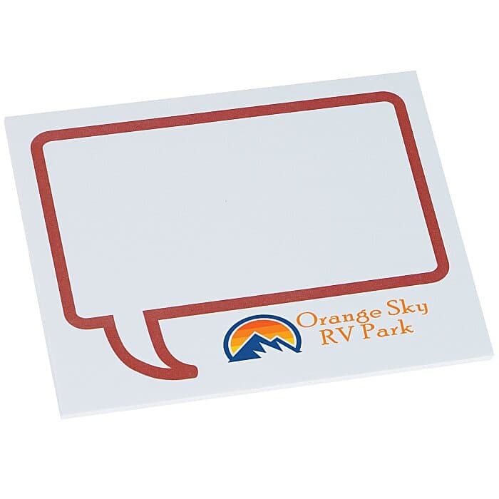 Souvenir Designer Sticky Note - 3 inches x 4 inches - Message Bubble - 25 Sheet