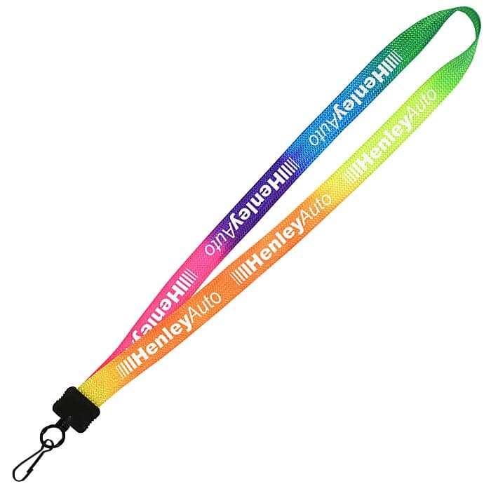 Tie-Dye Multicolor Lanyard - 3/4 inches - Metal Swivel Snap Hook
