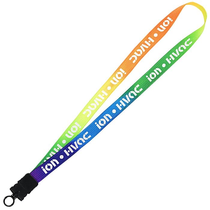 Tie-Dye Multicolor Lanyard - 3/4 inches - Snap Buckle Release