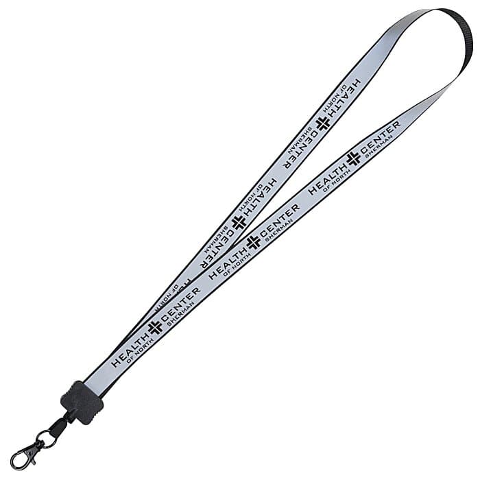 Reflective Lanyard - 3/4 inch - 32 inches - Metal Lobster Claw