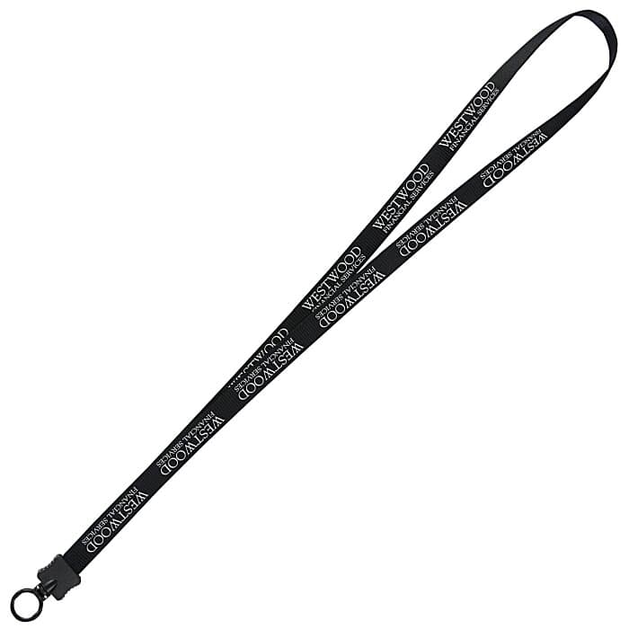 Smooth Nylon Lanyard - 1/2 inch - 36 inches - Plastic O-Ring
