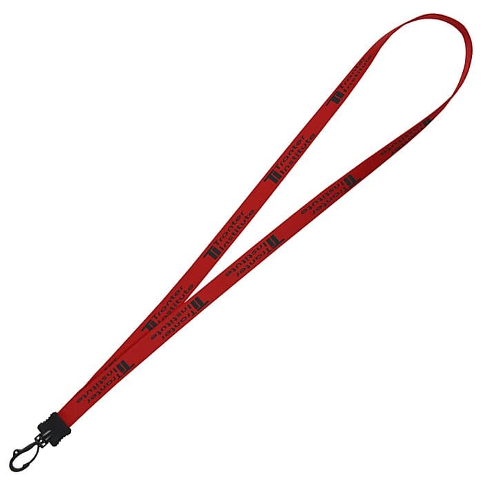 Smooth Nylon Lanyard - 1/2 inch - 32 inches - Plastic Swivel Snap Hook