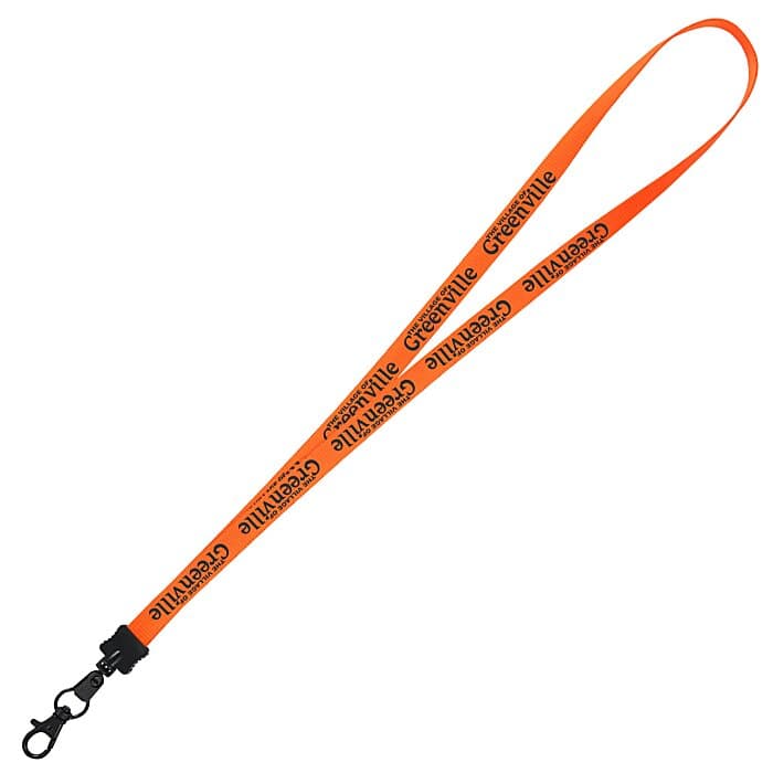 Smooth Nylon Lanyard - 1/2 inch - 32 inches - Metal Lobster Claw