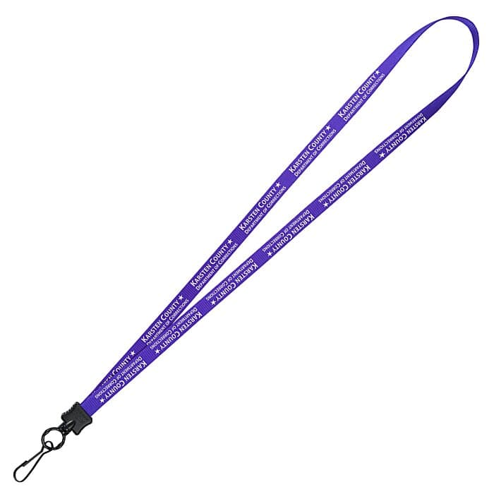 Smooth Nylon Lanyard - 1/2 inch - 34 inches - Metal Swivel Snap Hook