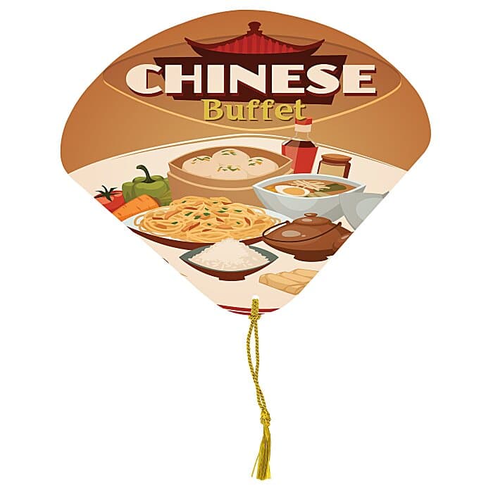 Seashell Tassel Hand Fan - Full Color