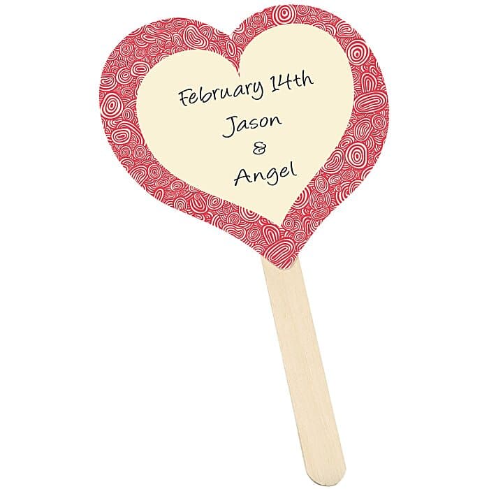 Mini Hand Fan - Heart - Full Color