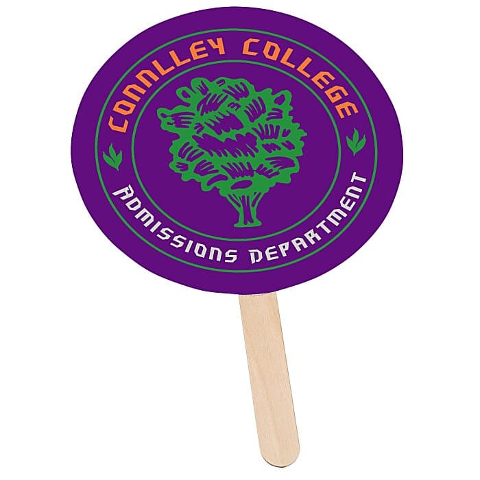 Mini Hand Fan - Round - Full Color