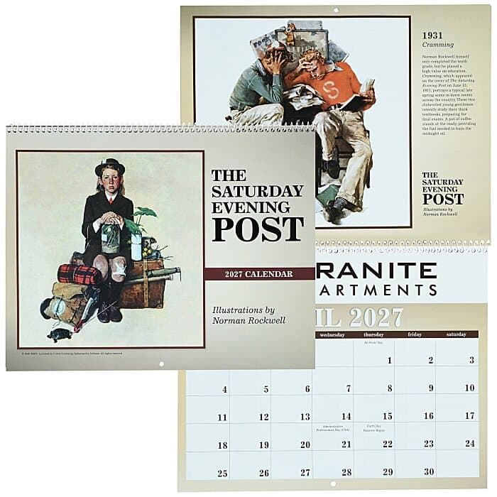 The Saturday Evening Post Large Wall Calendar