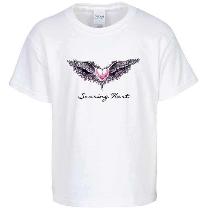 Gildan 6-oz Ultra Cotton T-Shirt - Youth - Full Color - White