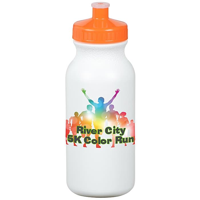 Full Color Sport Bottle - 20 oz - White