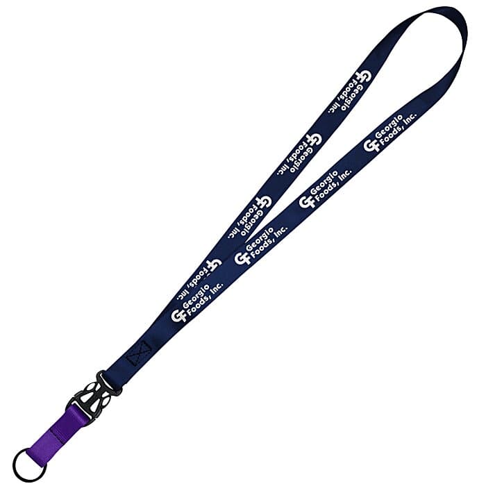 Mix and Match Smooth Nylon Lanyard - 3/4 inch - 38 inches - Metal Split Ring