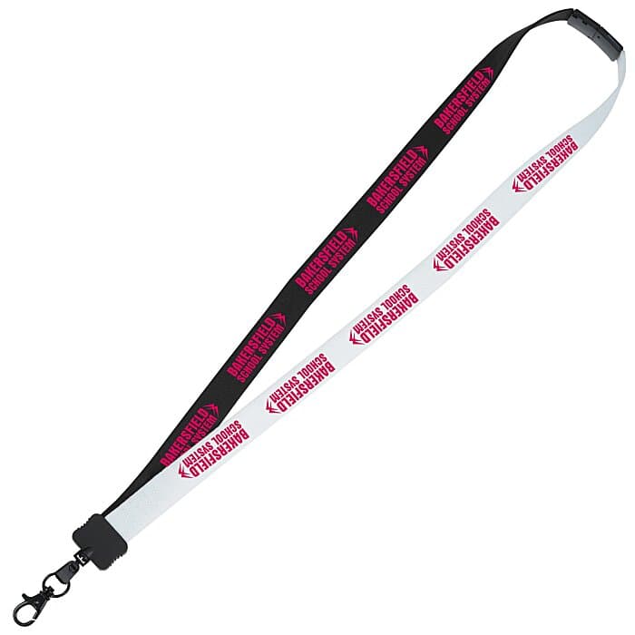 Two-Tone Cotton Lanyard - 7/8 inches - Metal Lobster Claw