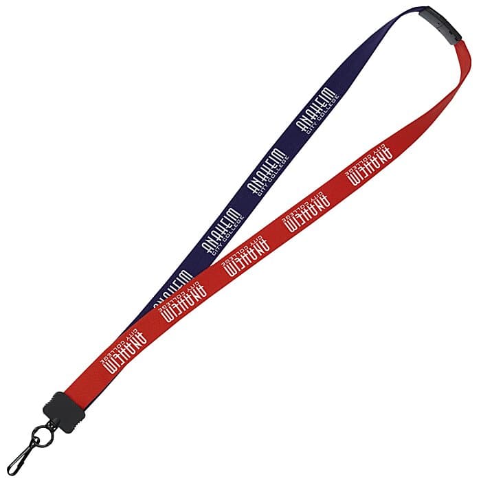 Two-Tone Cotton Lanyard - 7/8 inches - Metal Swivel Snap Hook