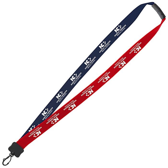 Two-Tone Cotton Lanyard - 7/8 inches - Plastic Swivel Snap Hook