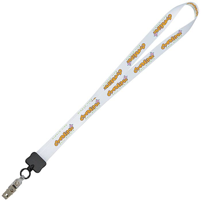 Dye-Sub Lanyard - 3/4 inches - 32 inches - Snap with Metal Bulldog Clip