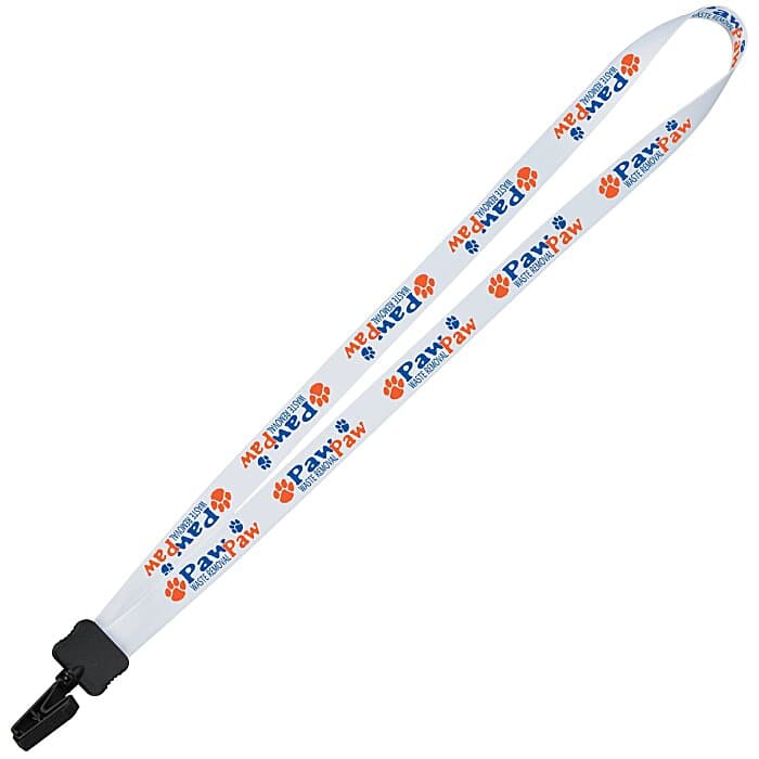 Dye-Sub Lanyard - 3/4 inches - 36 inches - Plastic Bulldog Clip